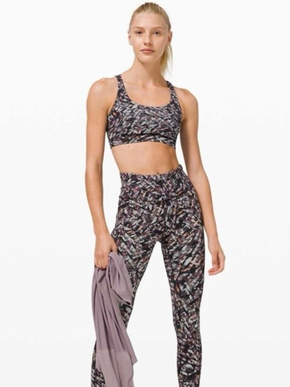Lululemon Kaleidoscope Pink Multi Energy Bra |‎ Size 8